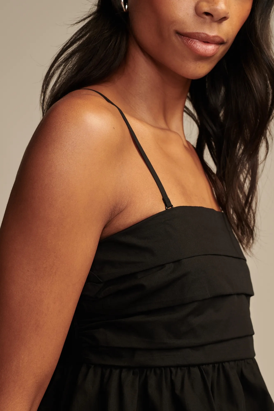 RUCHED BODICE POPLIN TUBE TOP, image 2