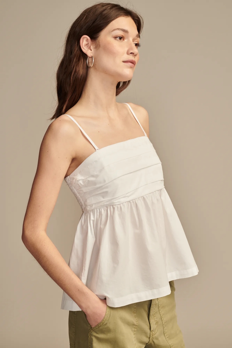 RUCHED BODICE POPLIN TUBE TOP, image 3