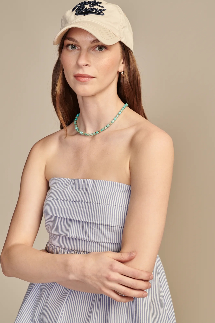RUCHED BODICE POPLIN TUBE TOP, image 2