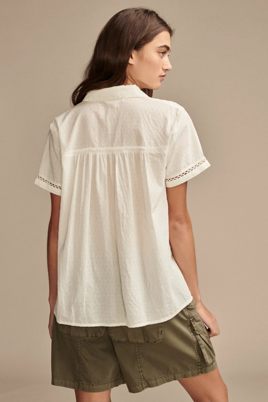 LACE BUTTON DOWN SHIRT, image 3