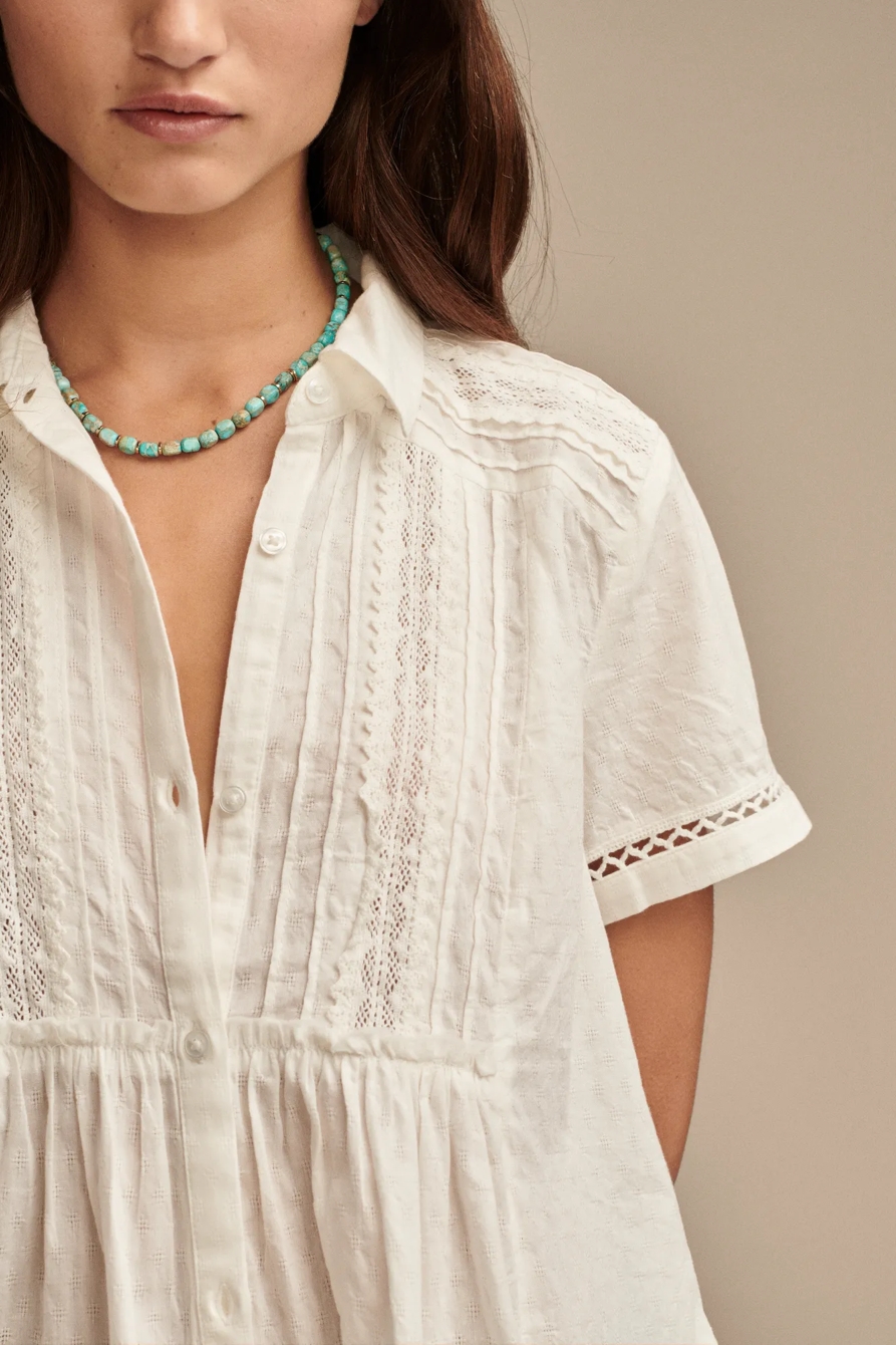 LACE BUTTON DOWN SHIRT, image 4