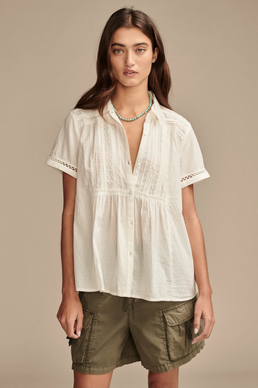 LACE BUTTON DOWN SHIRT, image 5