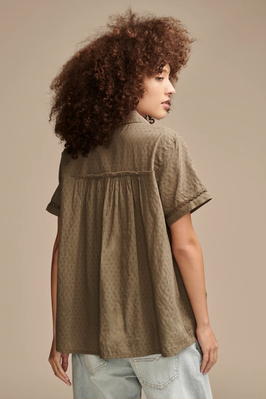 LACE BUTTON DOWN SHIRT, image 4