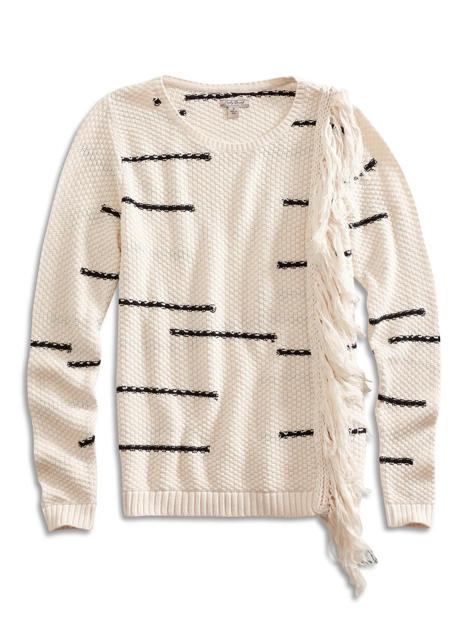 FRINGE STRIPE PULLOVER, image 3
