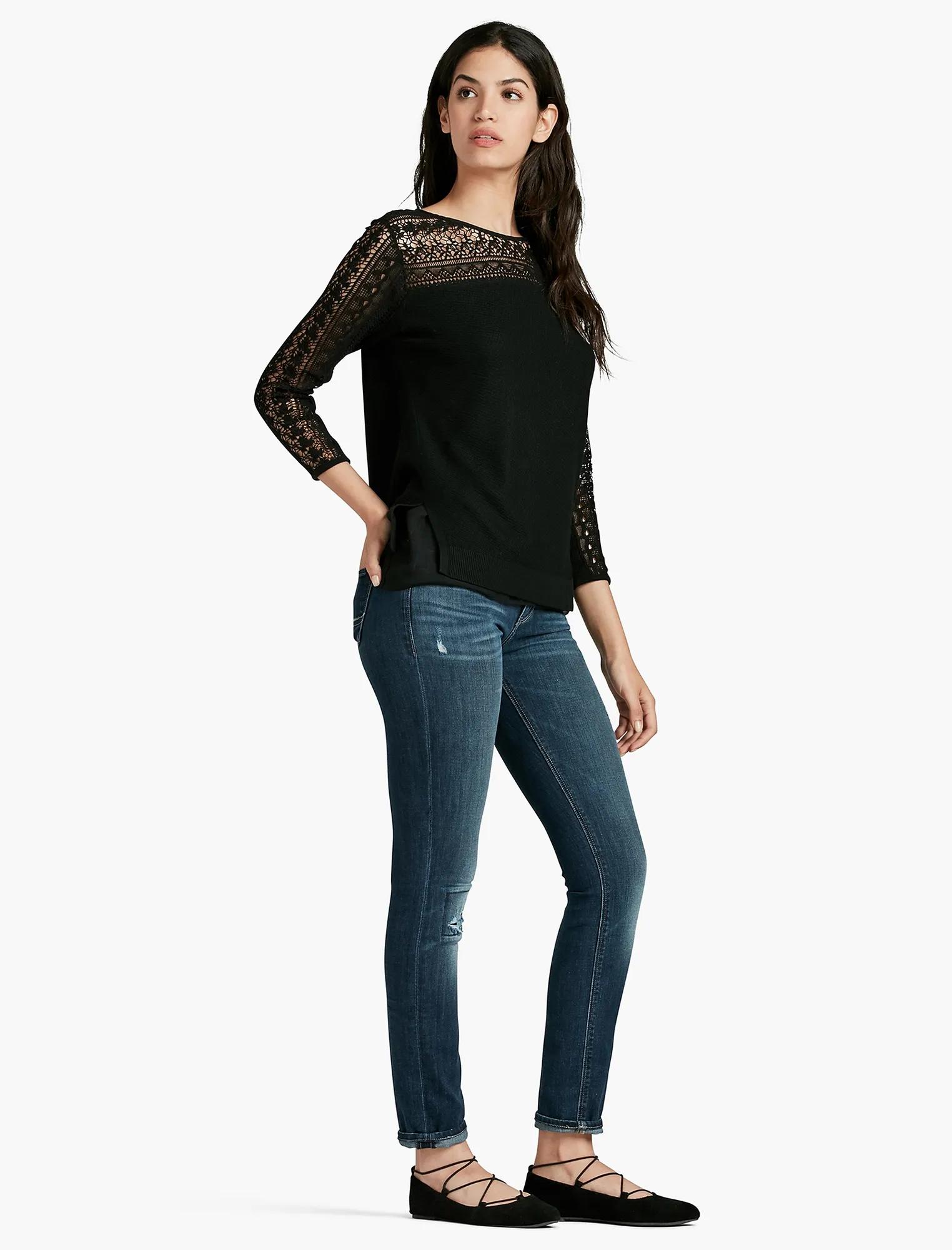 LACE YOKE SWEATER, image 2