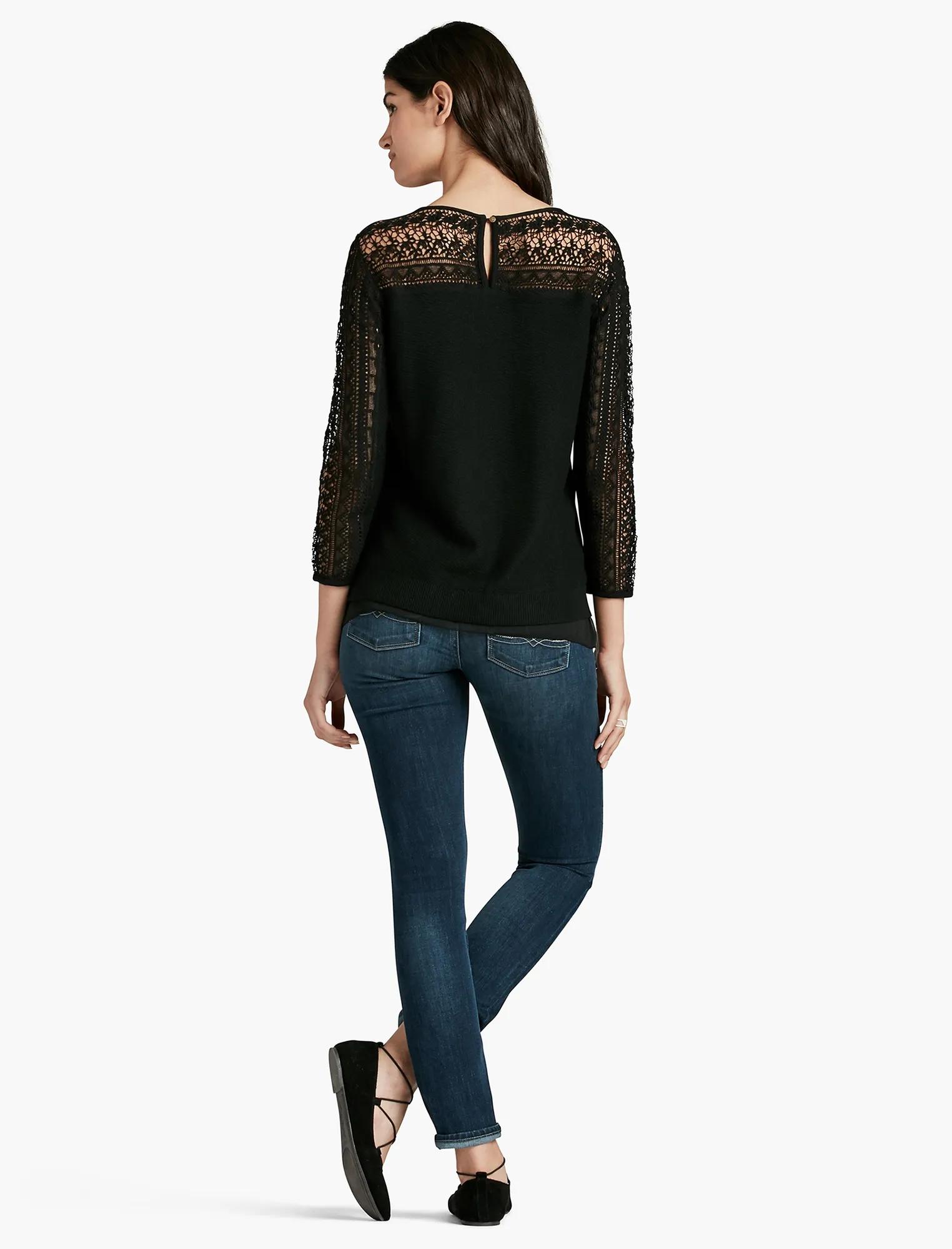 LACE YOKE SWEATER, image 3