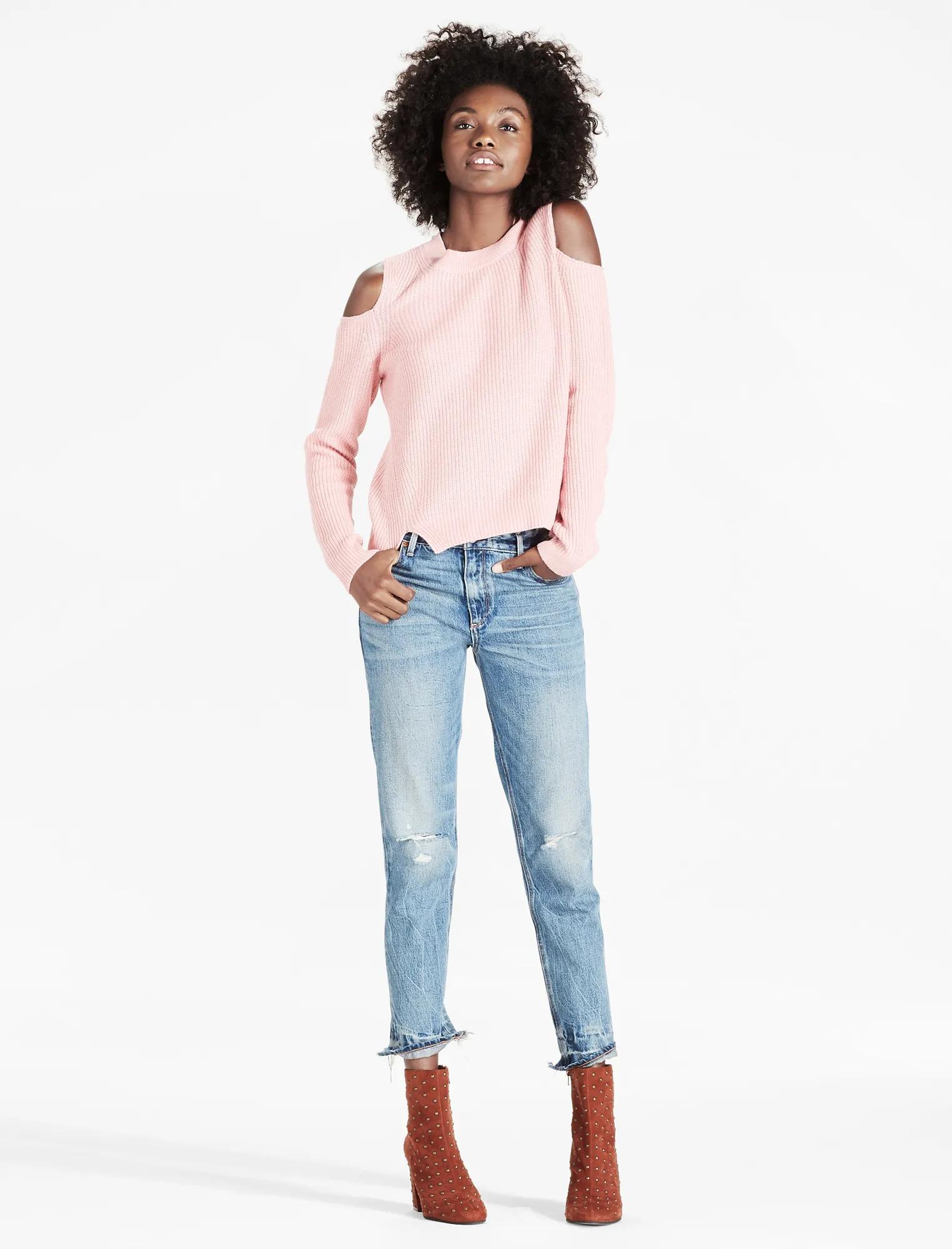 COLD SHOULDER PULLOVER SWEATER | Lucky Brand