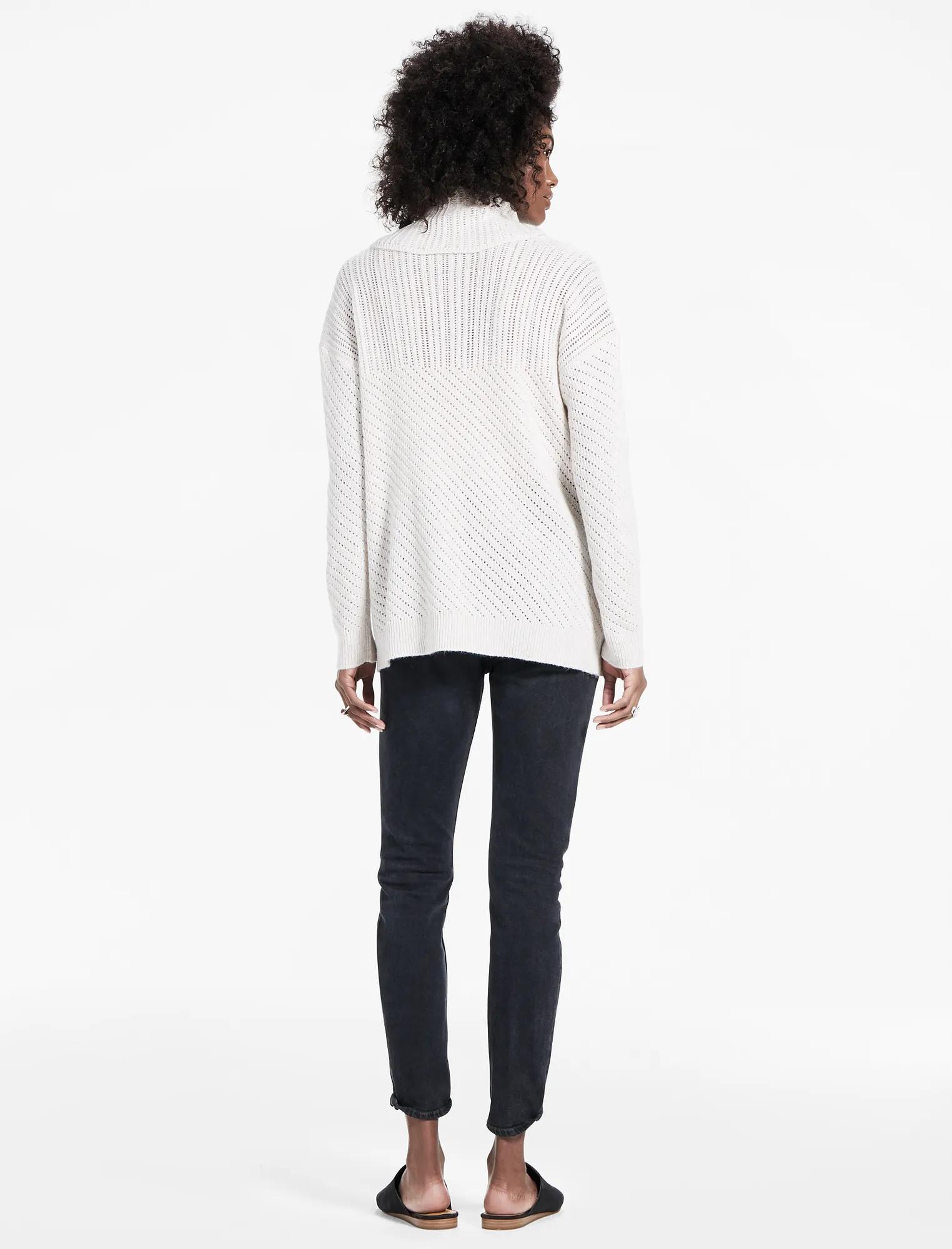 Alyssa Cowl Neck Side Button Sweater, image 3