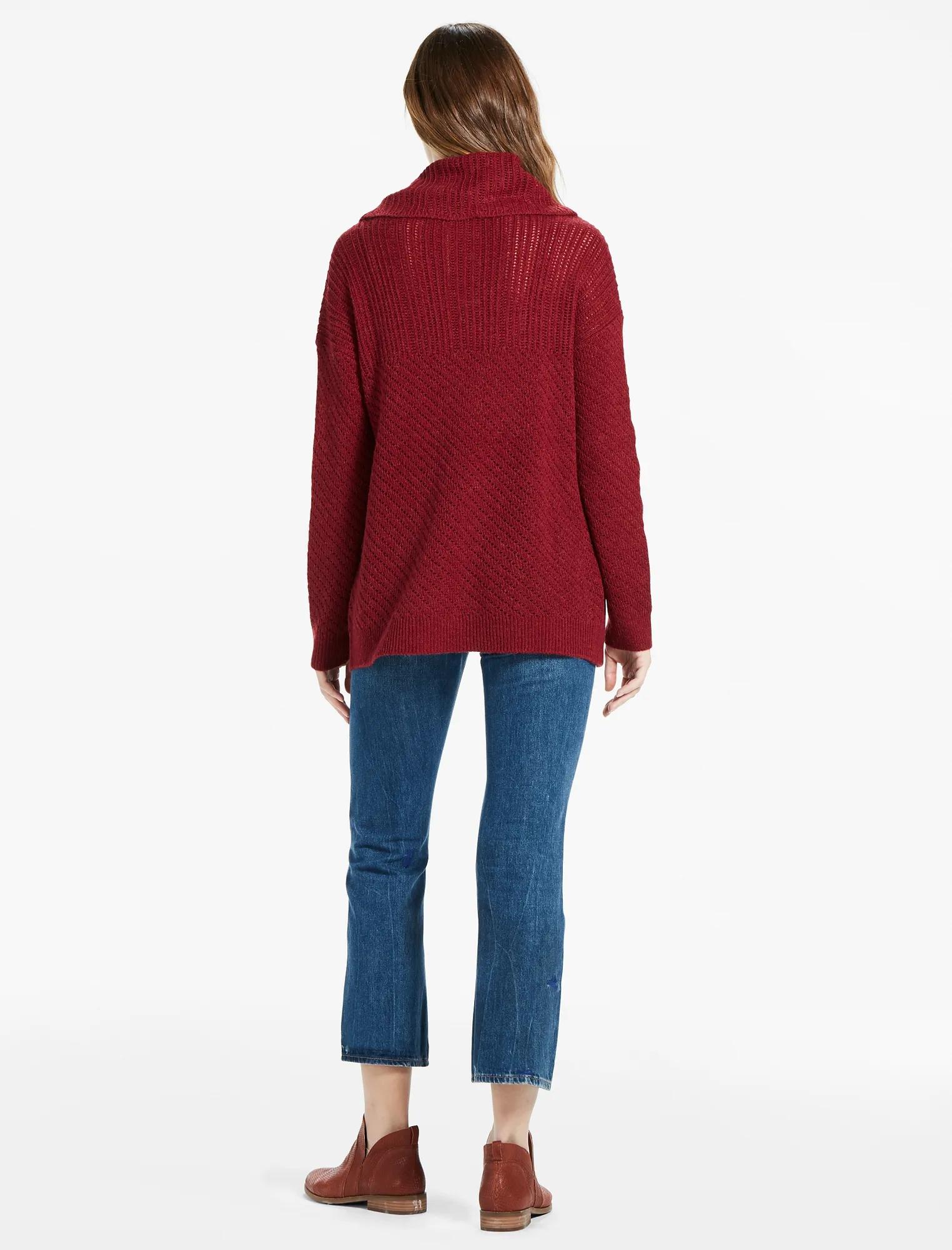 Alyssa Cowl Neck Side Button Sweater, image 3