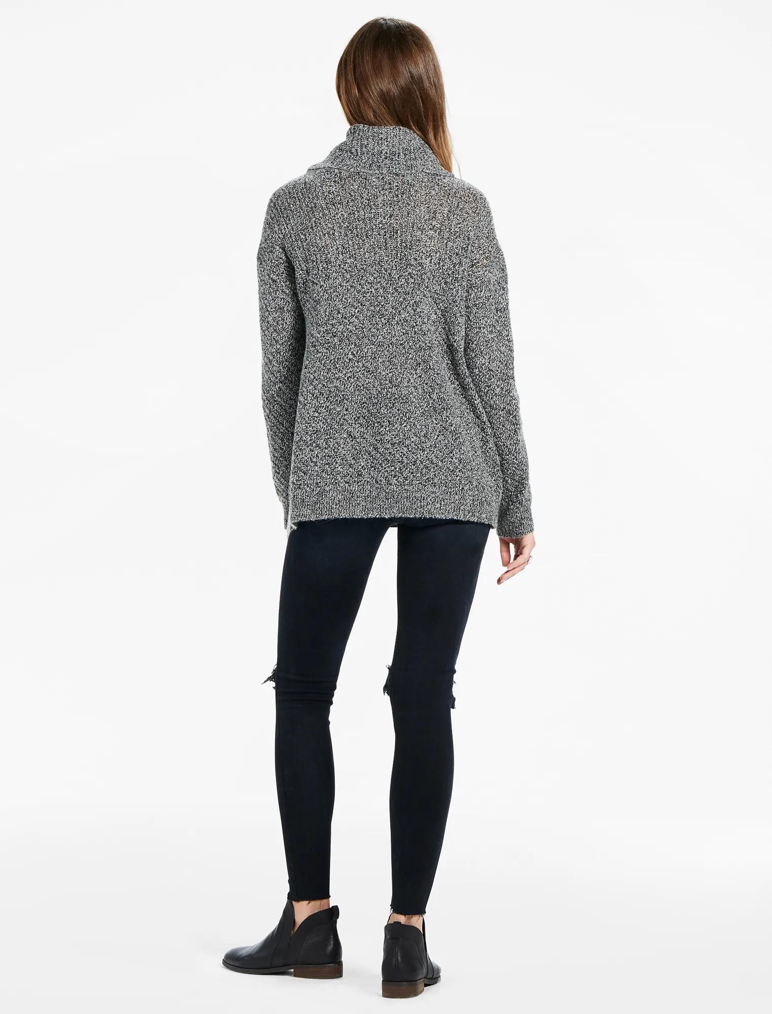 Alyssa Cowl Neck Side Button Sweater, image 3