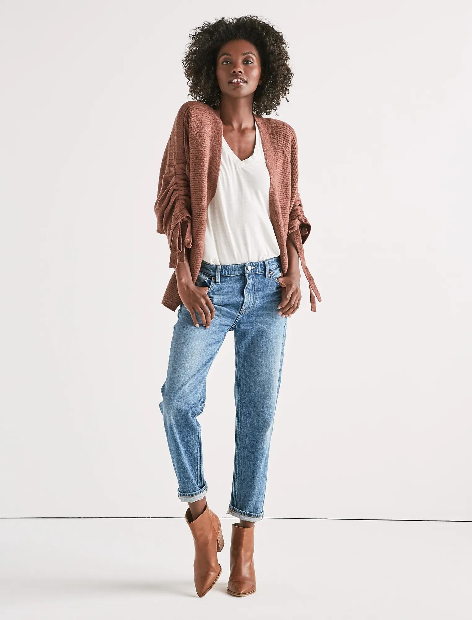 CINCHED SLEEVE CARDIGAN, image 2