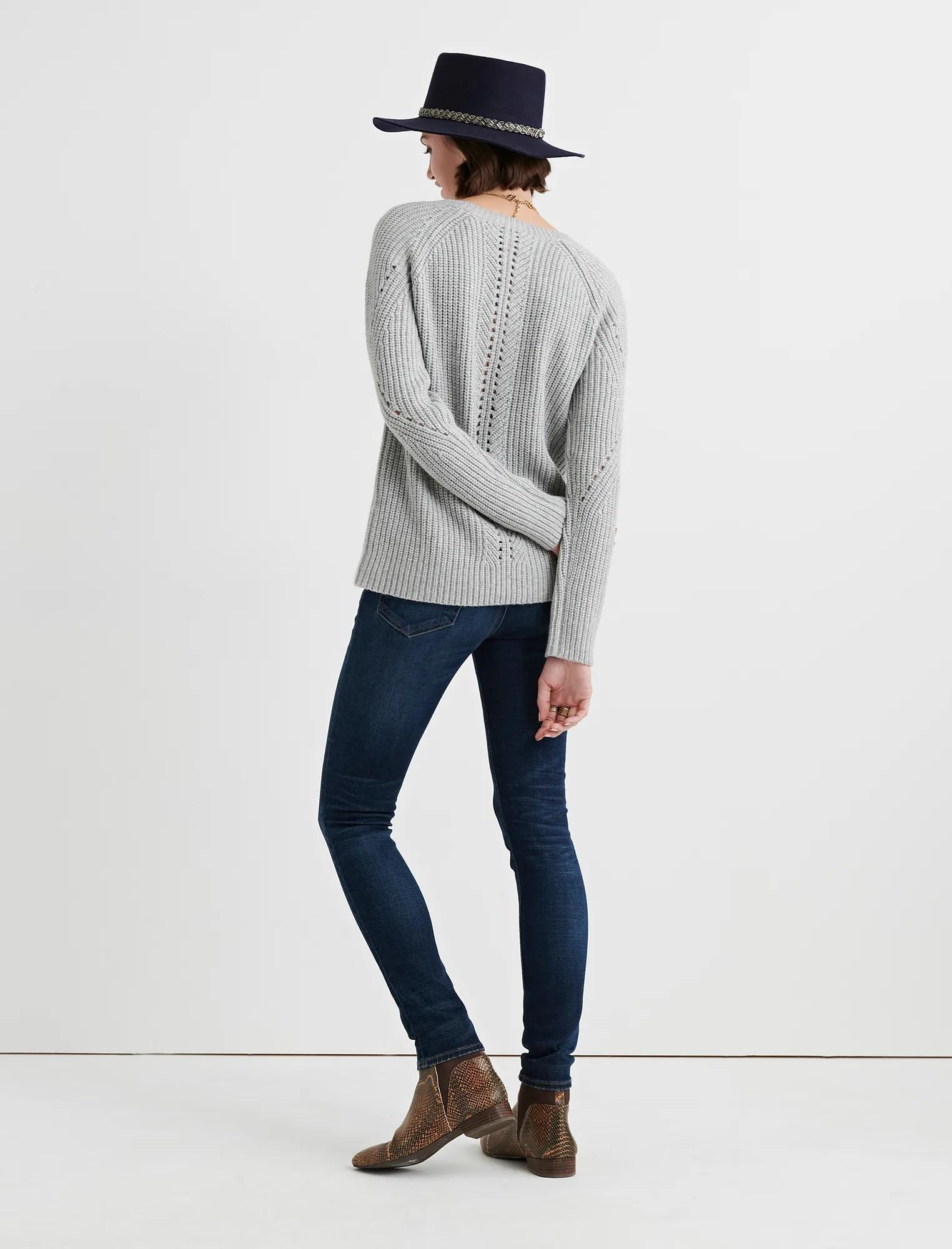 CREW NECK POINTELLE SWEATER, image 3