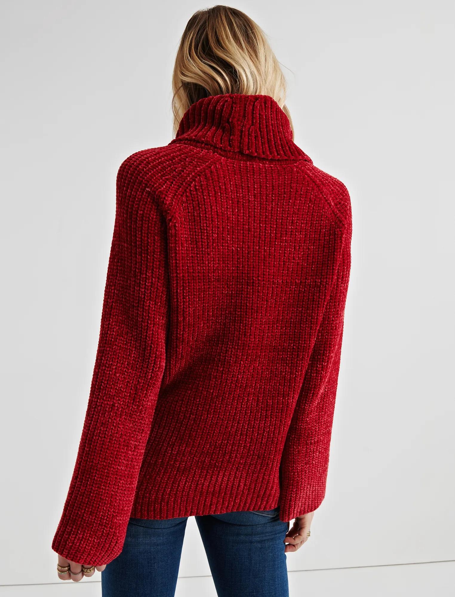 CHENILLE COWL NECK SWEATER, image 3