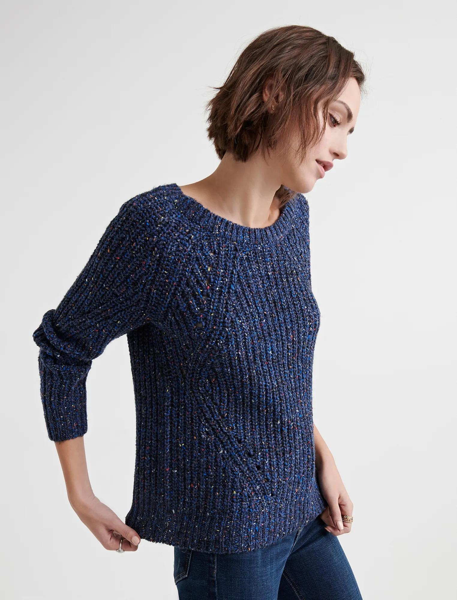 MARLED CREW NECK POINTELLE SWEATER, image 2