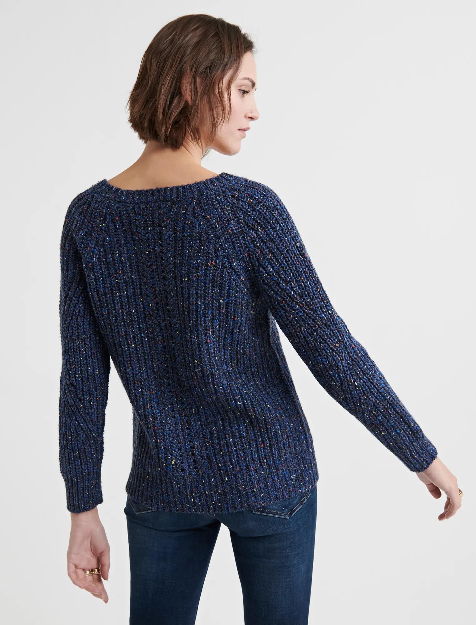 MARLED CREW NECK POINTELLE SWEATER, image 3