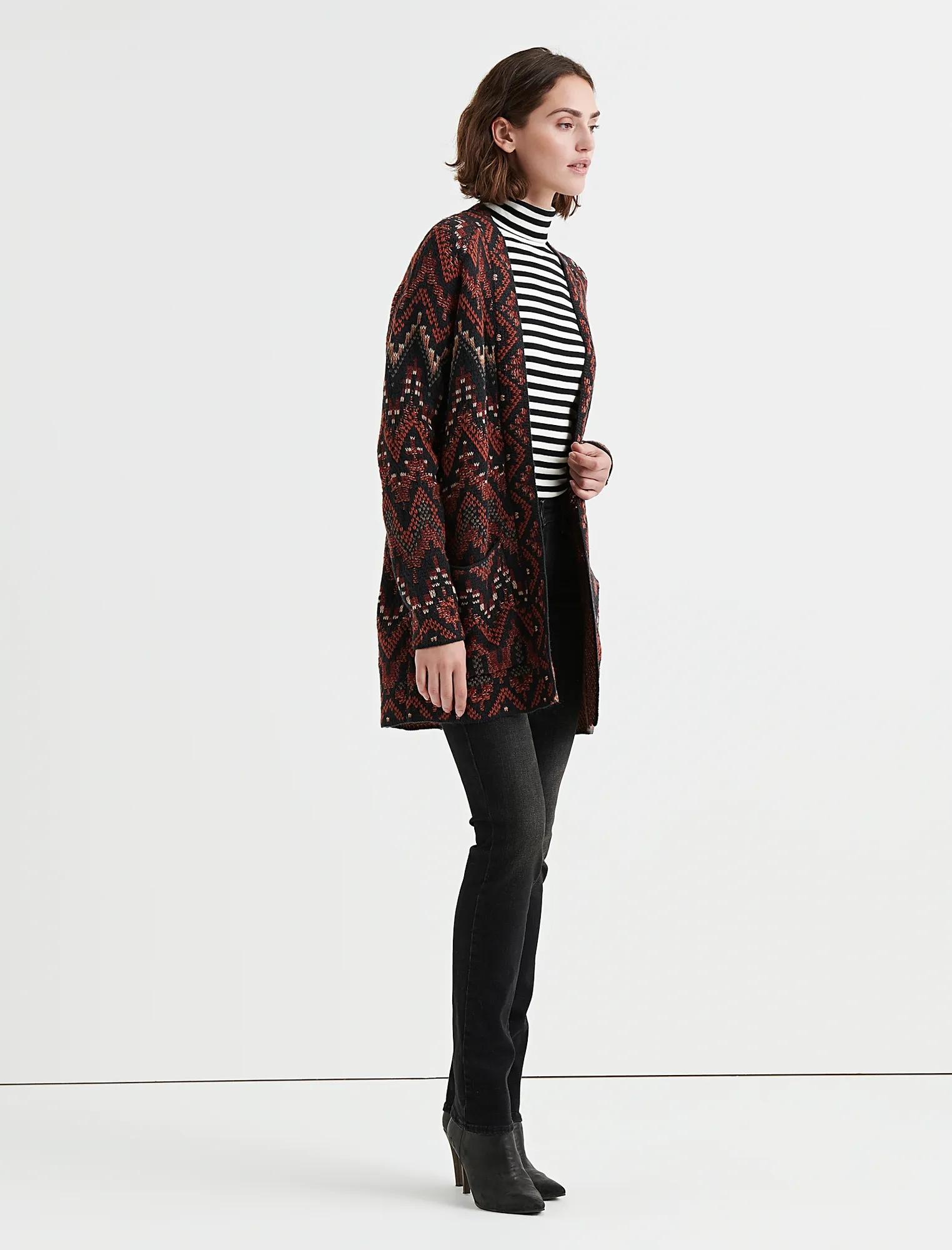 LONG IKAT CARDIGAN, image 2