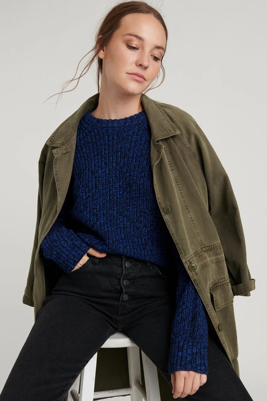 MARL CREW NECK PULLOVER SWEATER | Lucky Brand