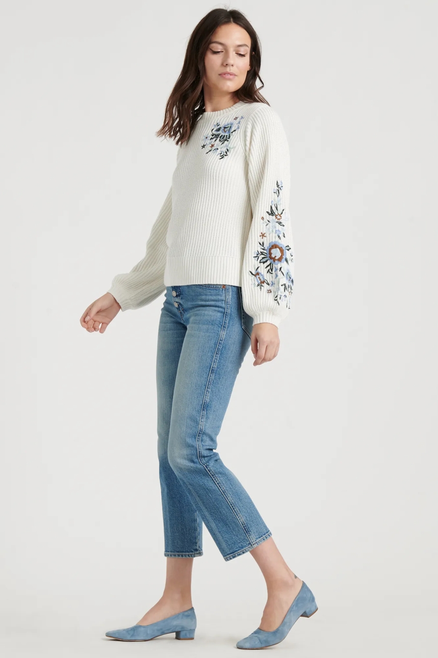 EMBROIDERED SLEEVE PULLOVER, image 3