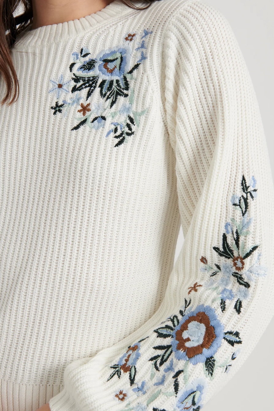 EMBROIDERED SLEEVE PULLOVER, image 6