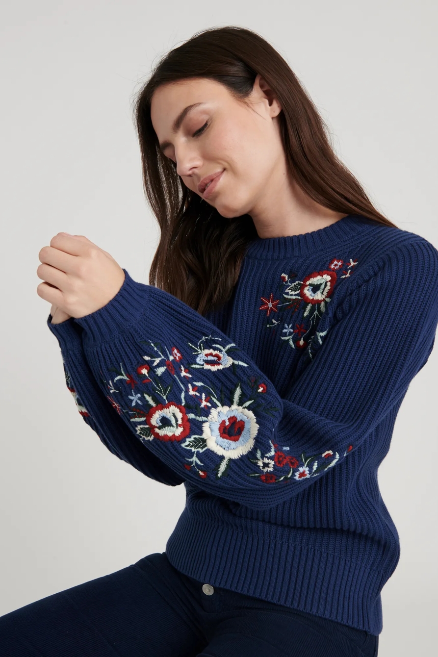 EMBROIDERED SLEEVE PULLOVER, image 5