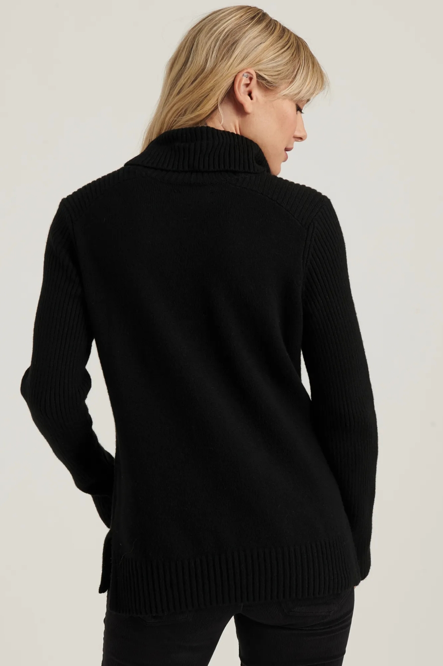 SIDE SLIT TURTLENECK SWEATER, image 3