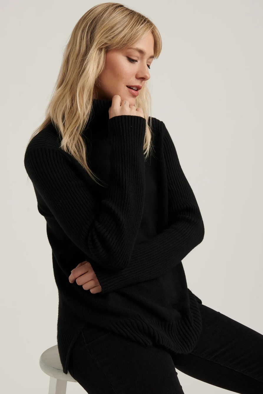 SIDE SLIT TURTLENECK SWEATER, image 5