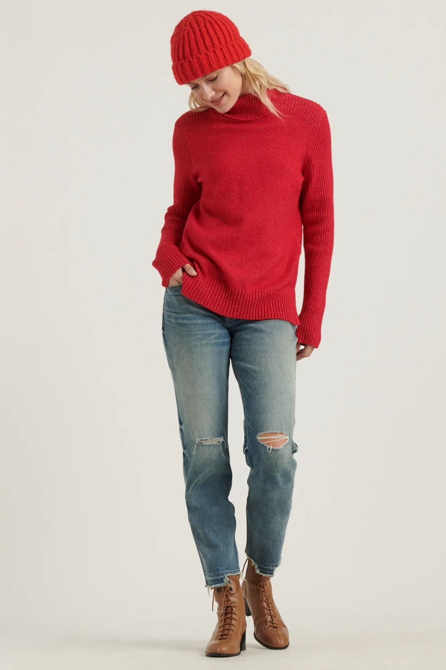 SIDE SLIT TURTLENECK SWEATER, image 2