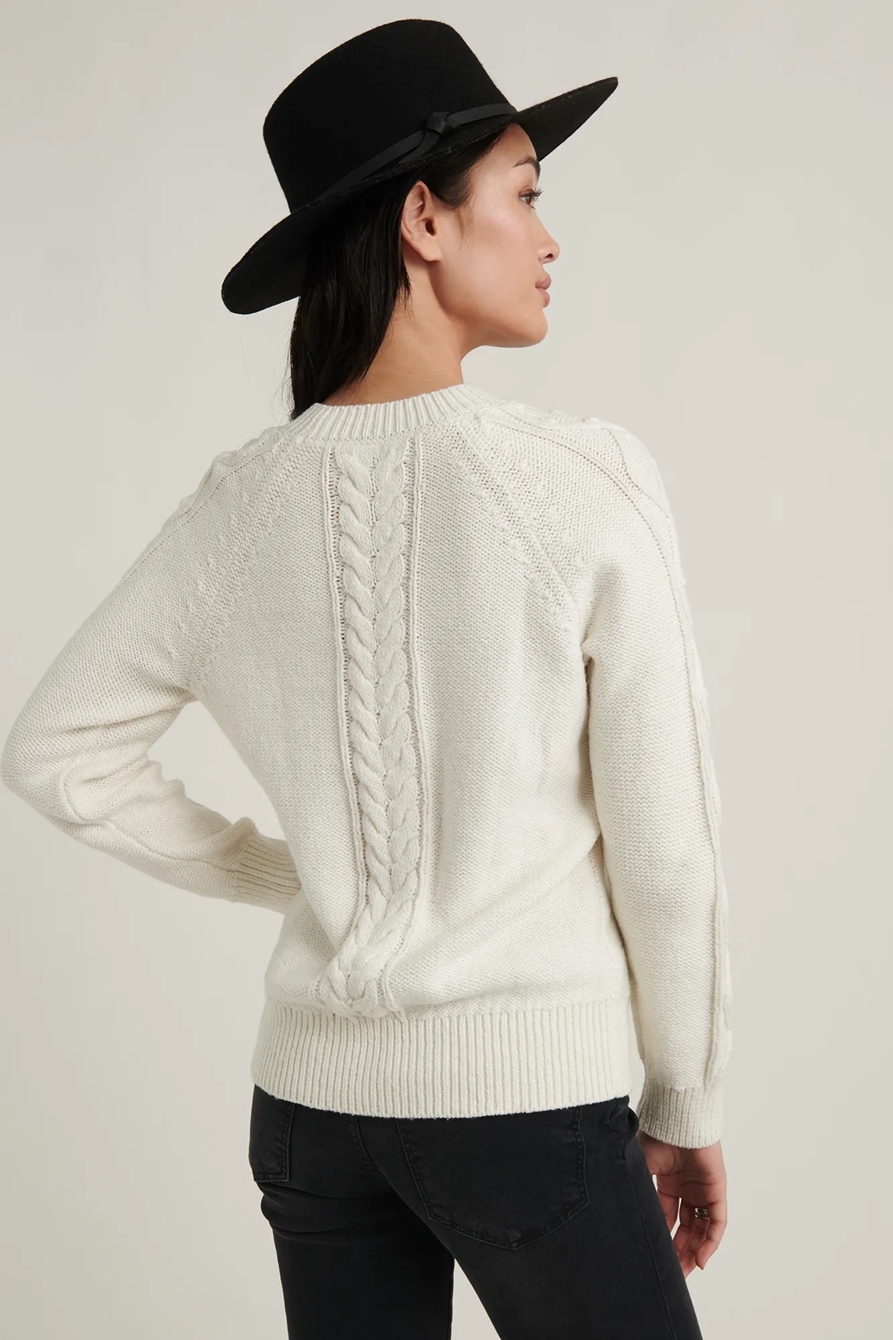 CABLE KNIT CREW NECK SWEATER, image 4