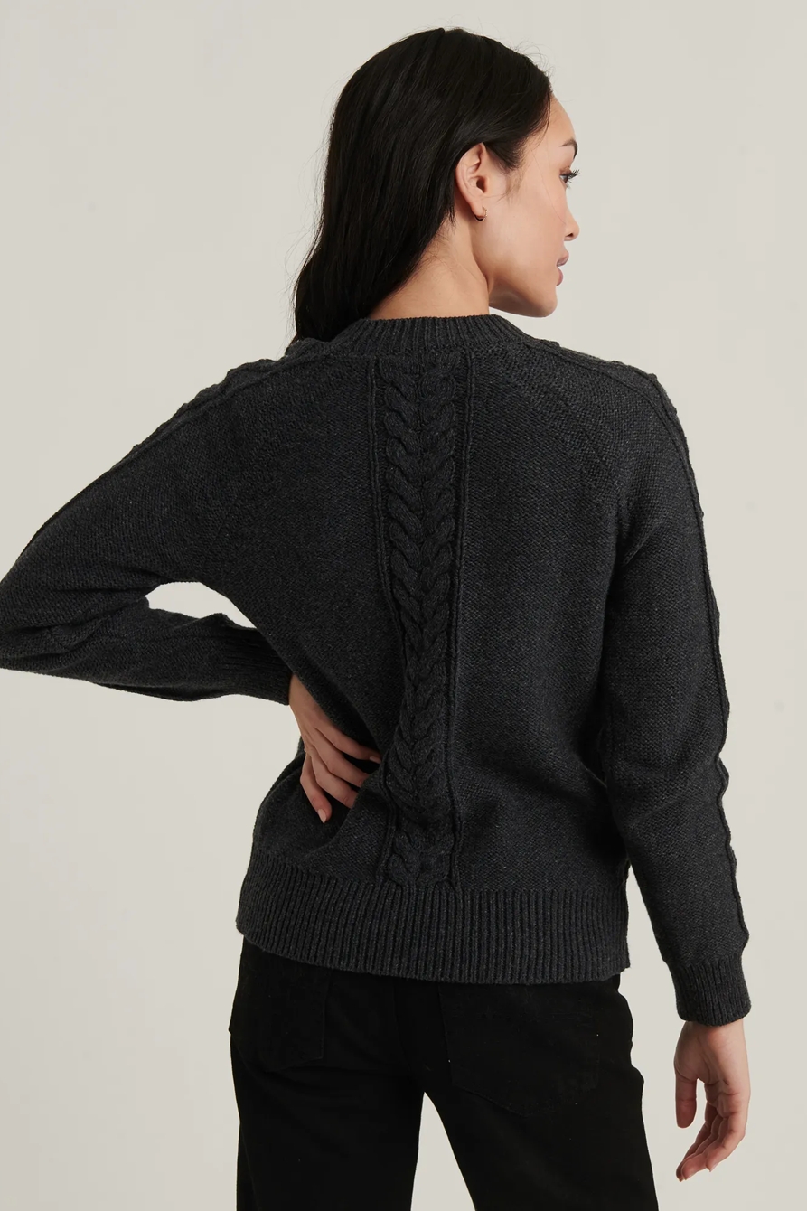 CABLE KNIT CREW NECK SWEATER, image 4