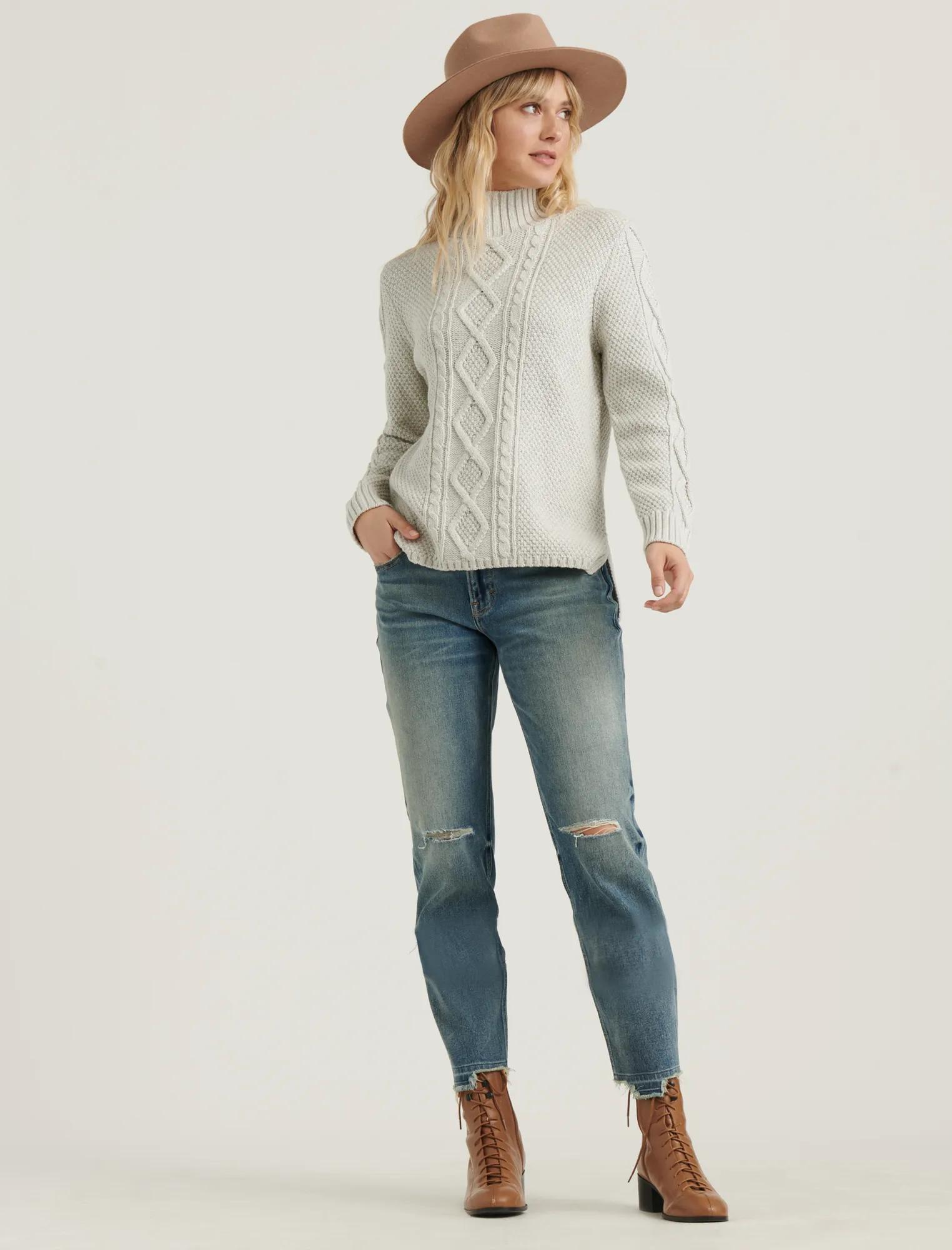 CABLE KNIT TURTLENECK SWEATER, image 2