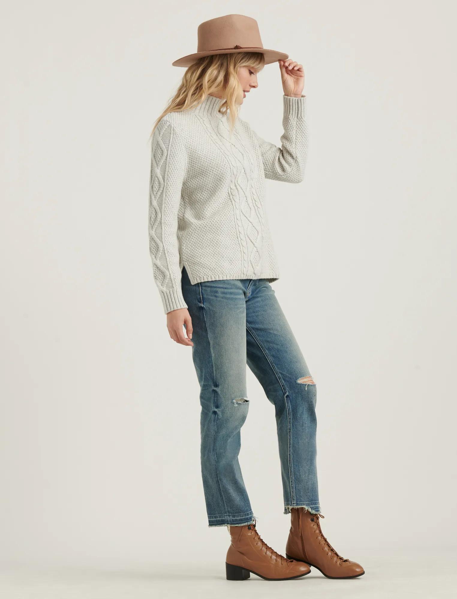 CABLE KNIT TURTLENECK SWEATER, image 3
