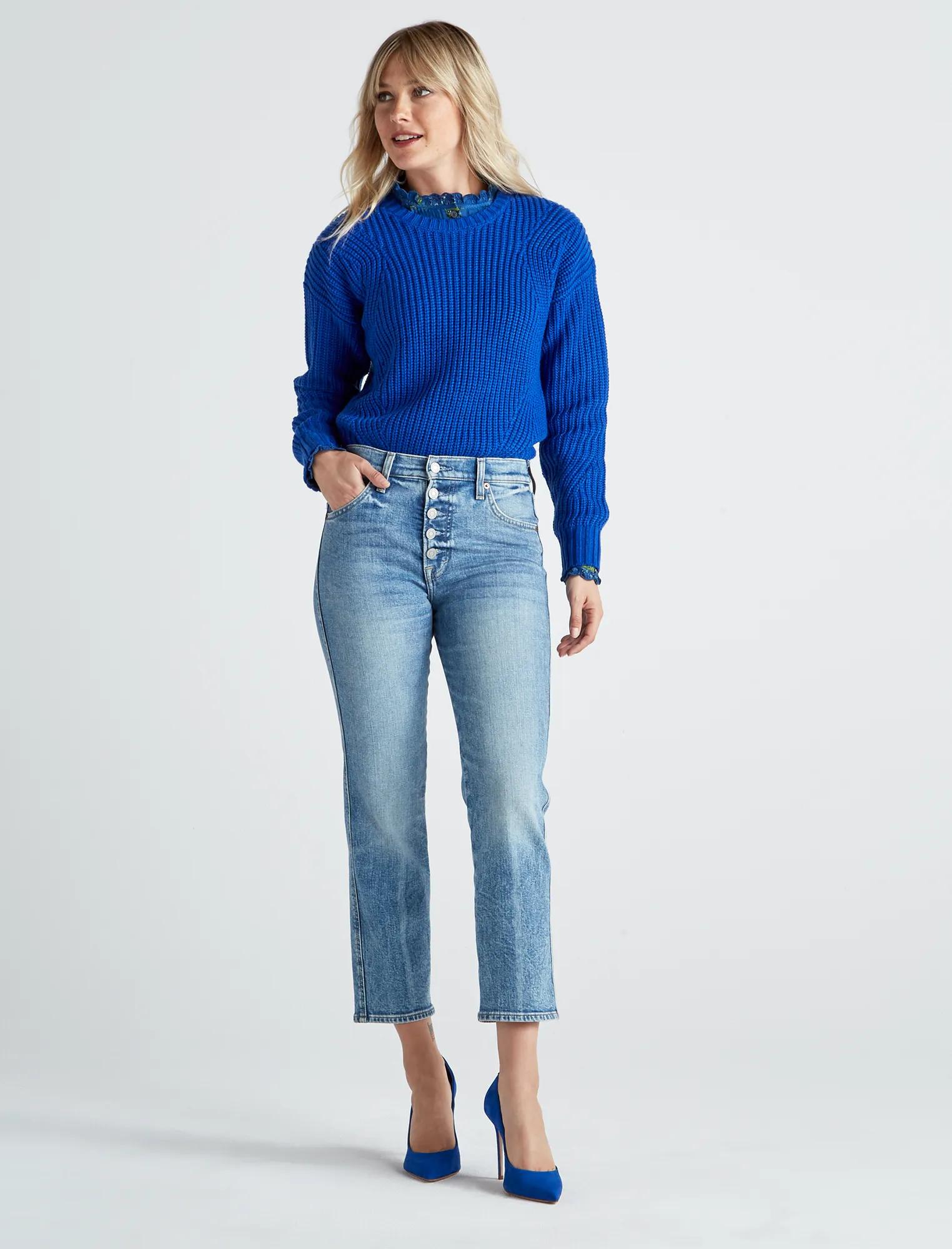 SOLID CREW NECK SWEATER, image 2