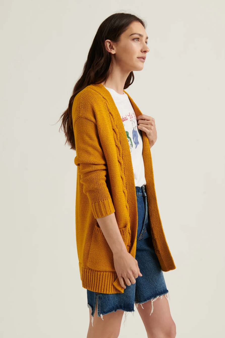 CABLE FRONT CARDIGAN, image 3