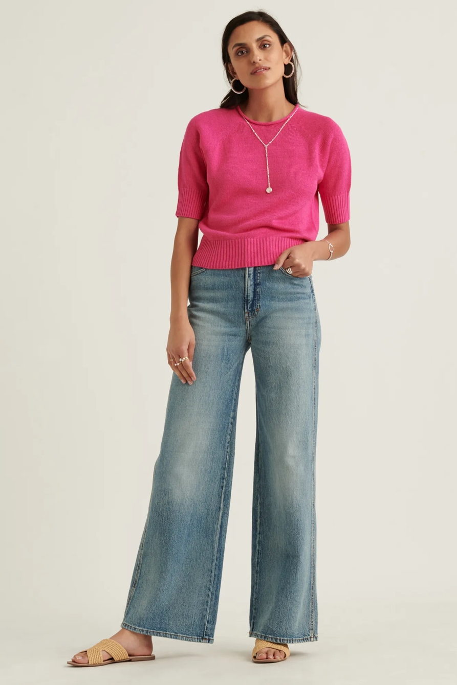 ROLL NECK SHORT SLEEVE SWEATER, image 2