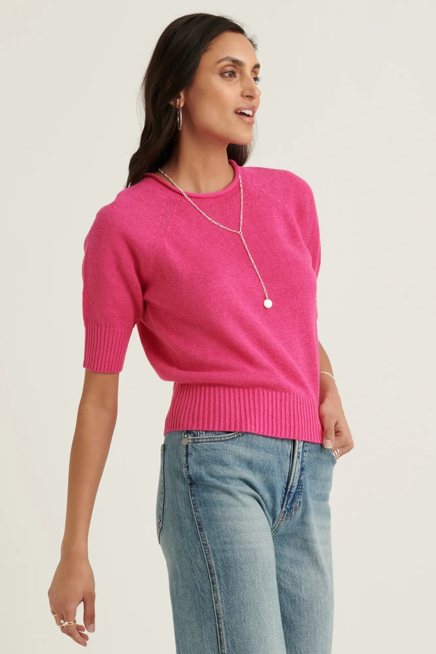 ROLL NECK SHORT SLEEVE SWEATER, image 3