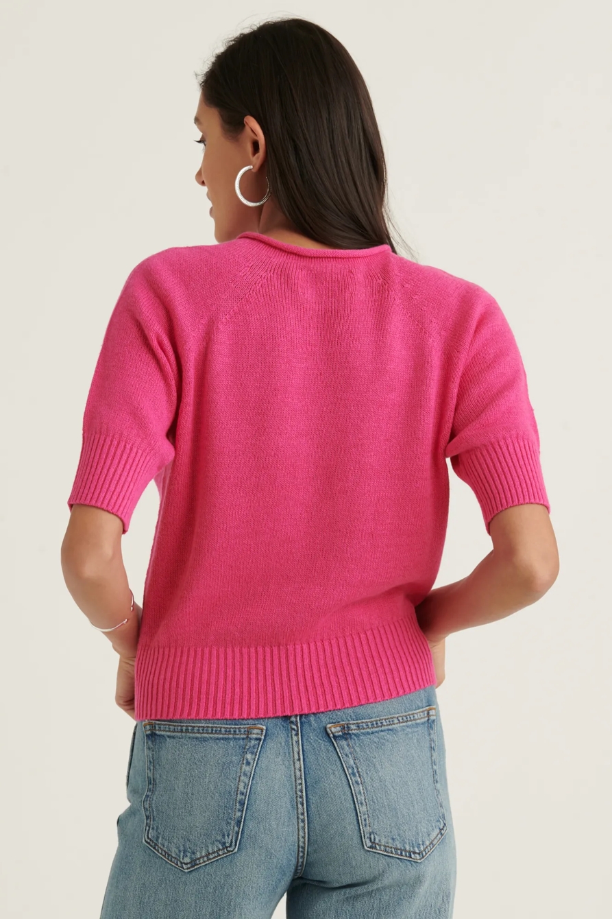 ROLL NECK SHORT SLEEVE SWEATER, image 4