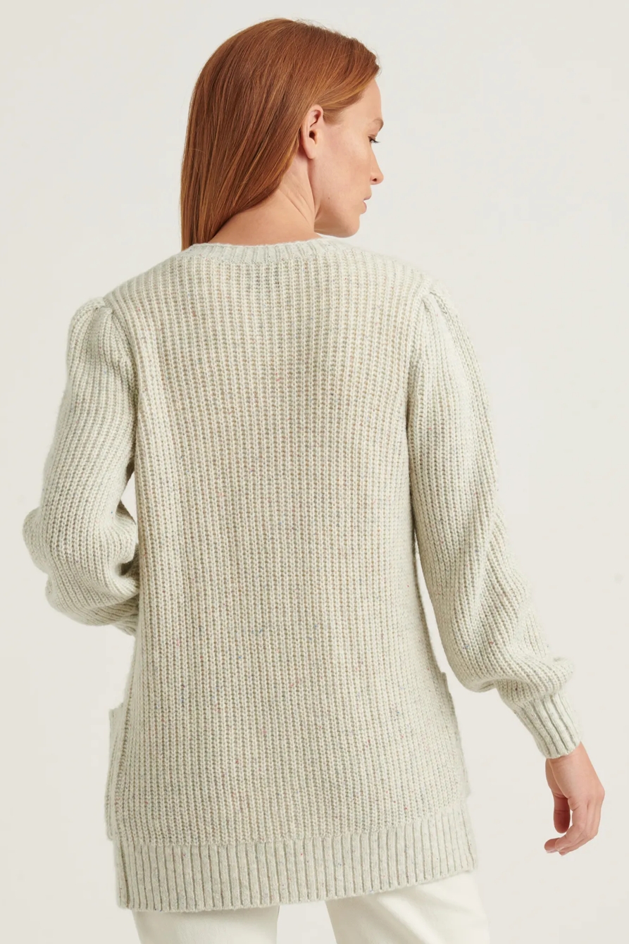 PLEATED SHOULDER CARDIGAN, image 4