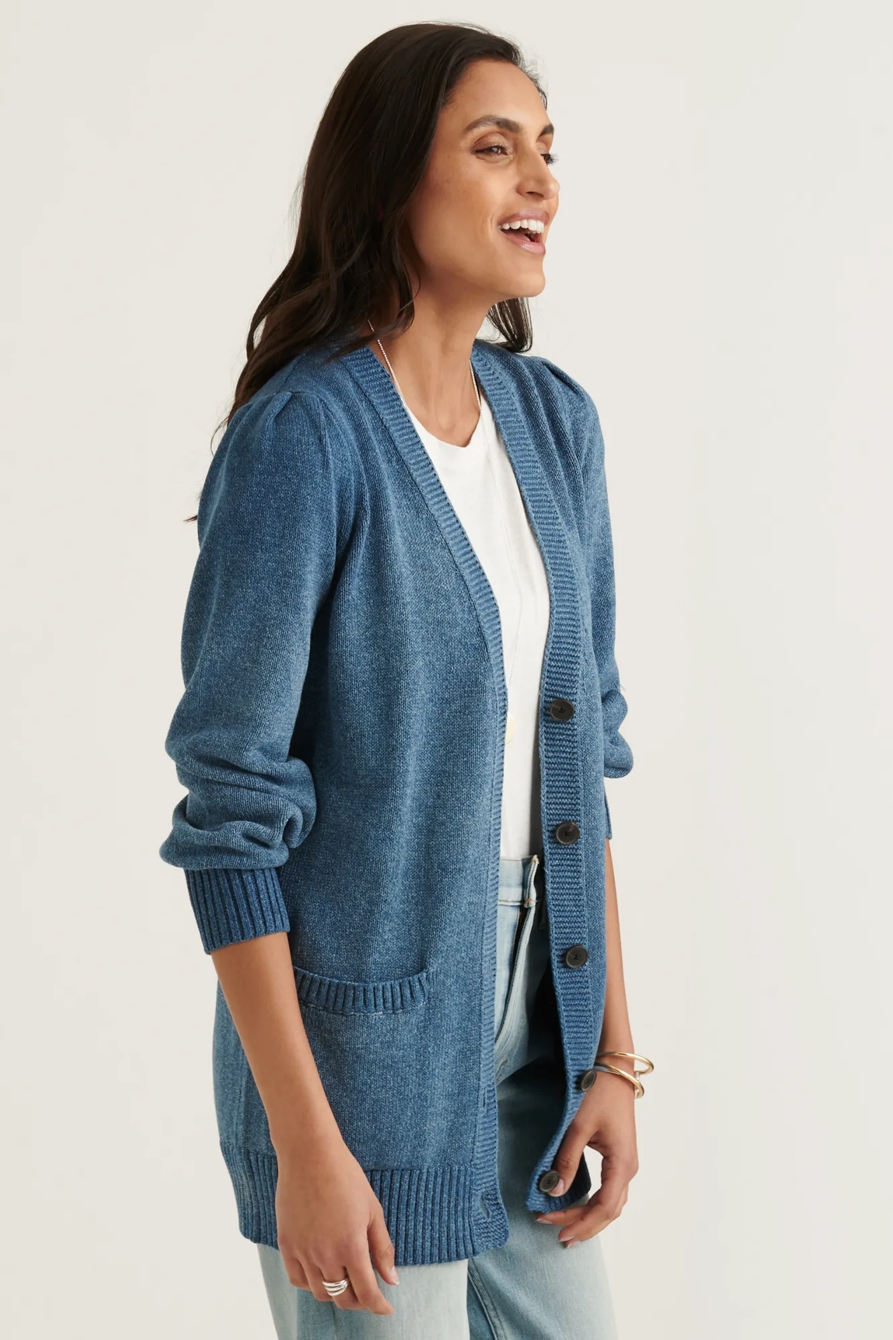 PLEATED SHOULDER CARDIGAN, image 3