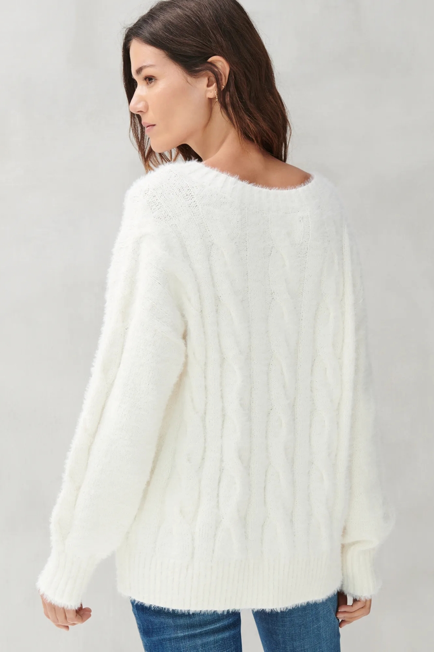 PLUSH V NECK PULLOVER, image 4