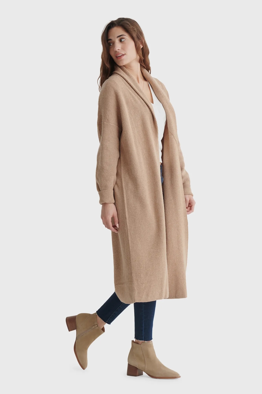 LONG-LINE OPEN-FRONT CARDIGAN, image 2