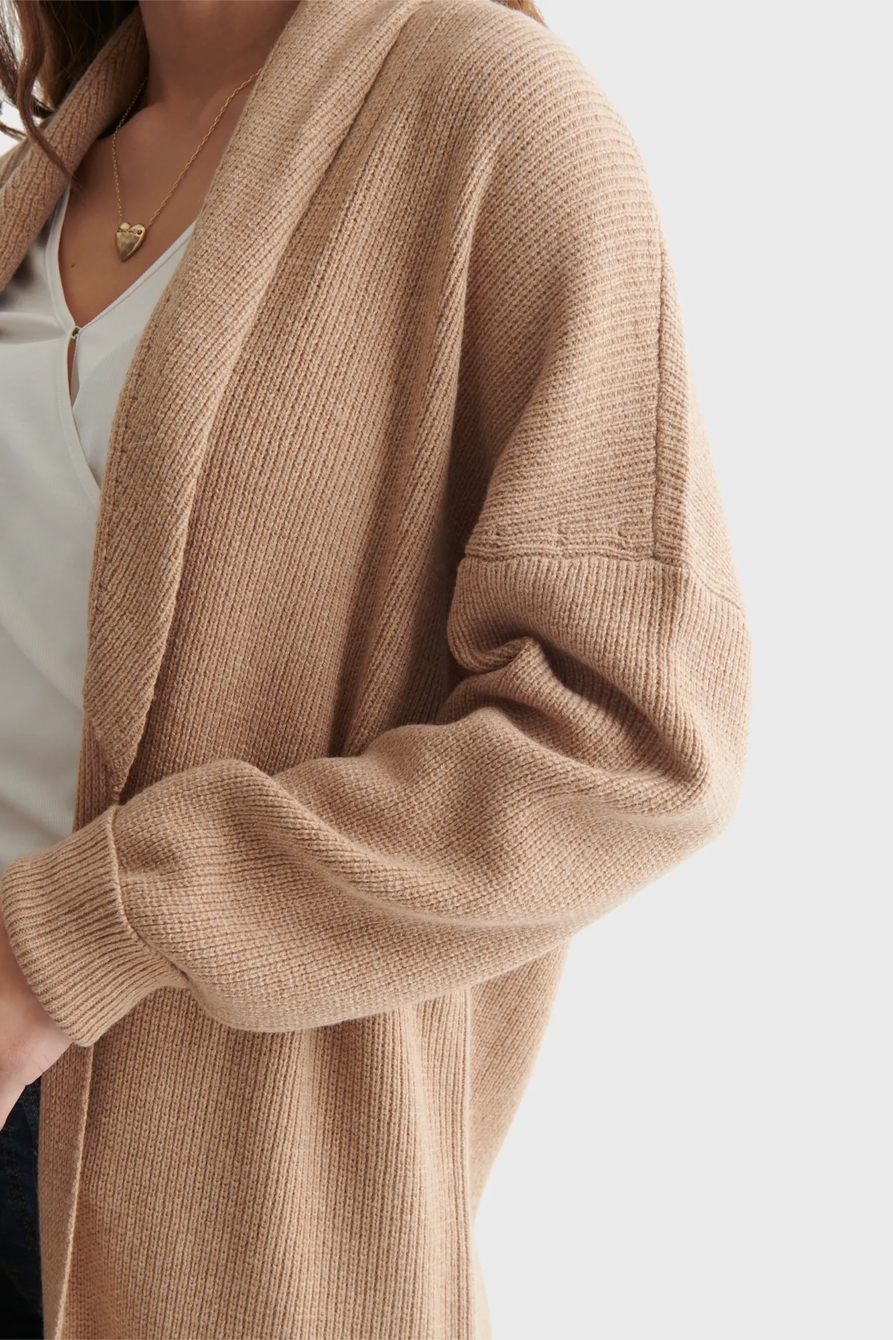 LONG-LINE OPEN-FRONT CARDIGAN, image 3