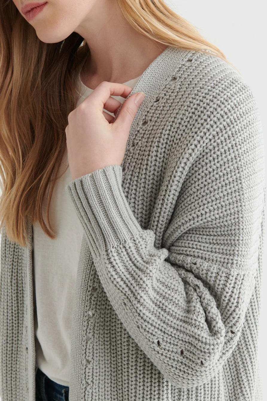 TEXTURED OPEN-FRONT CARDIGAN, image 4