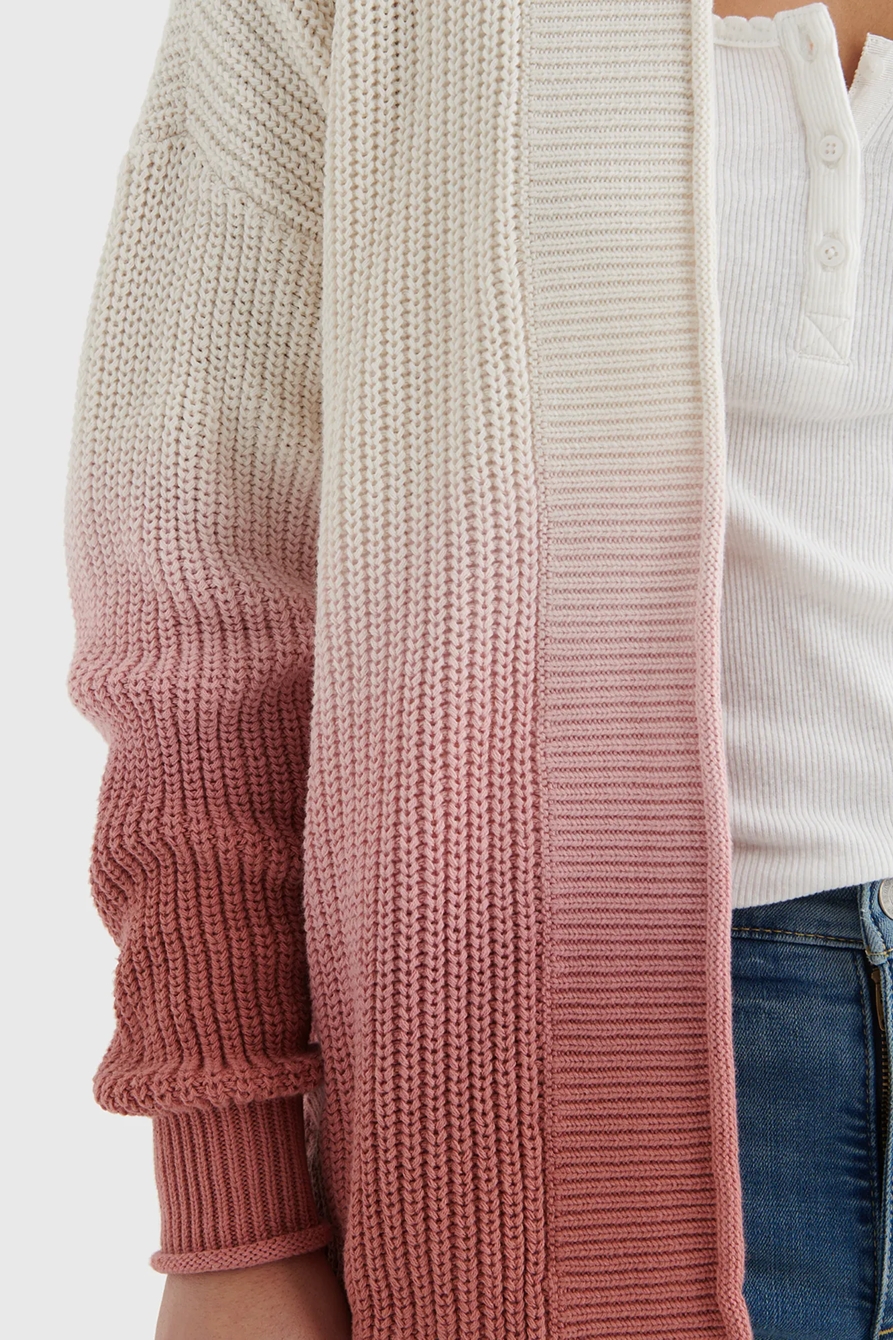 DIP DYE OPEN-FRONT CARDIGAN, image 3
