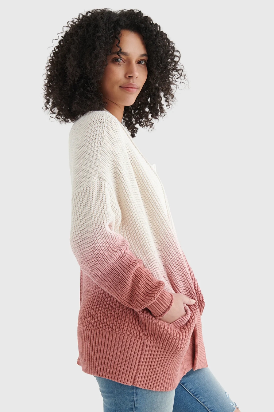 DIP DYE OPEN-FRONT CARDIGAN, image 4