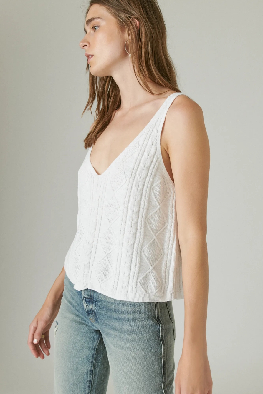POINTELLE CROP TANK, image 3