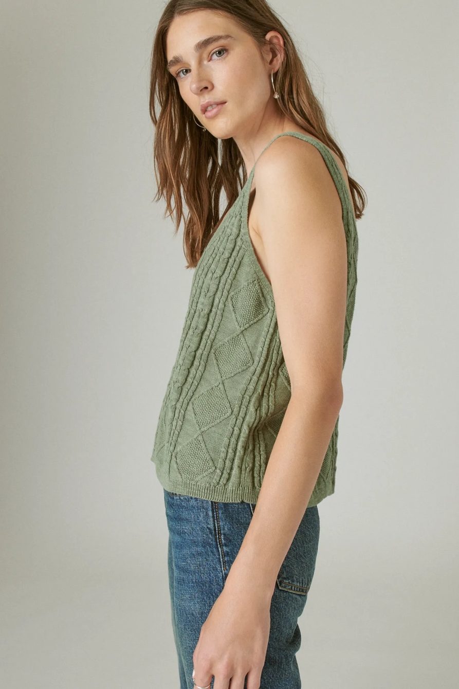 POINTELLE CROP TANK, image 3