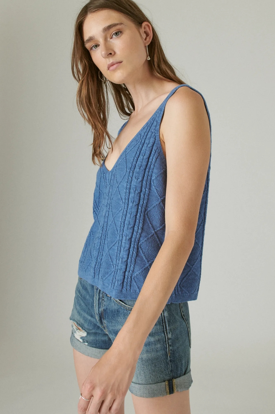 POINTELLE CROP TANK, image 3