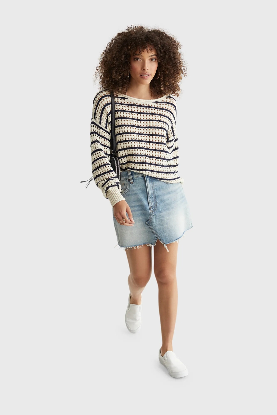 POINTELLE STRIPE SWEATER, image 6
