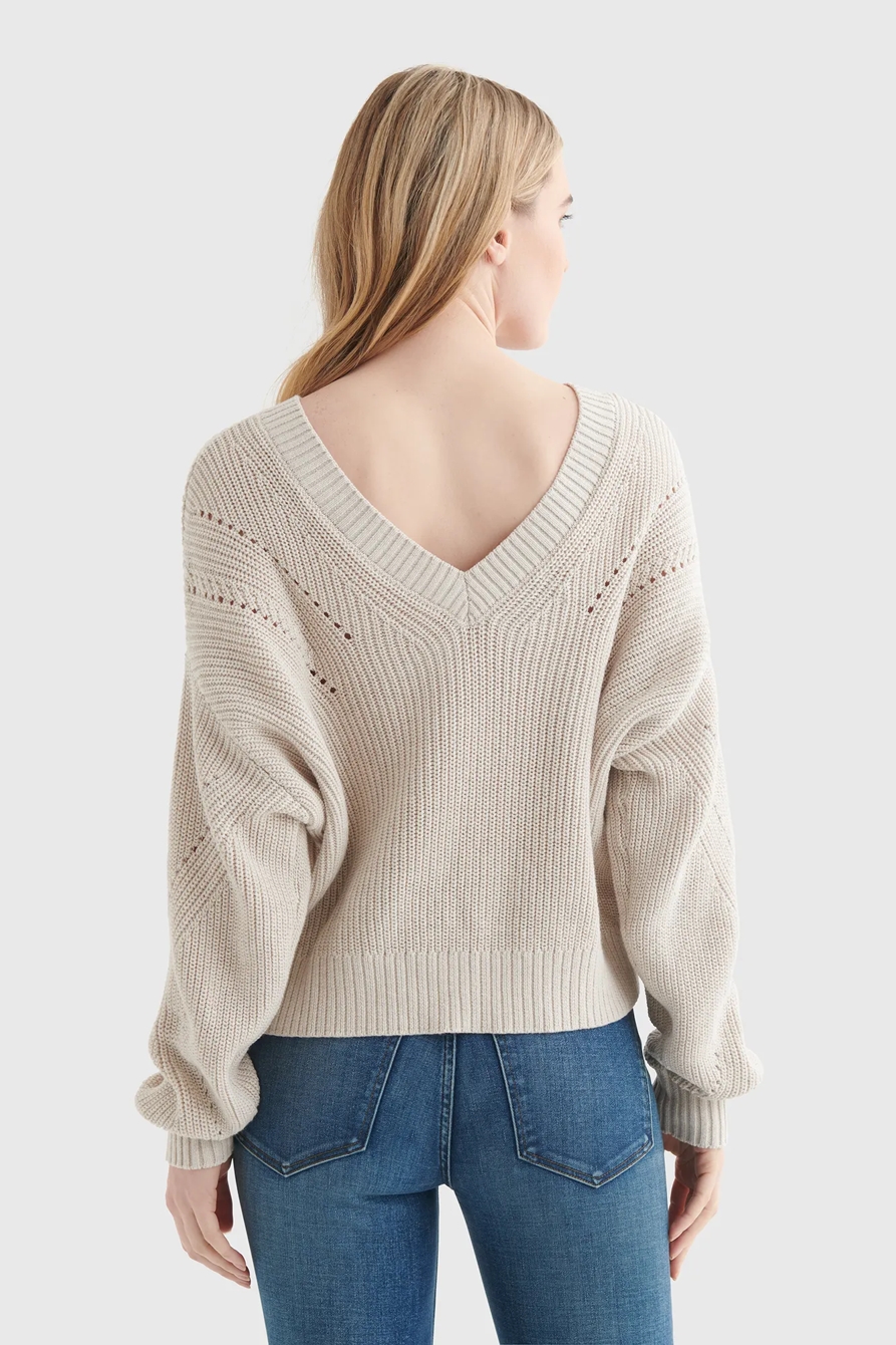CROPPED RIB-KNIT PULLOVER REVERSIBLE SWEATER, image 5