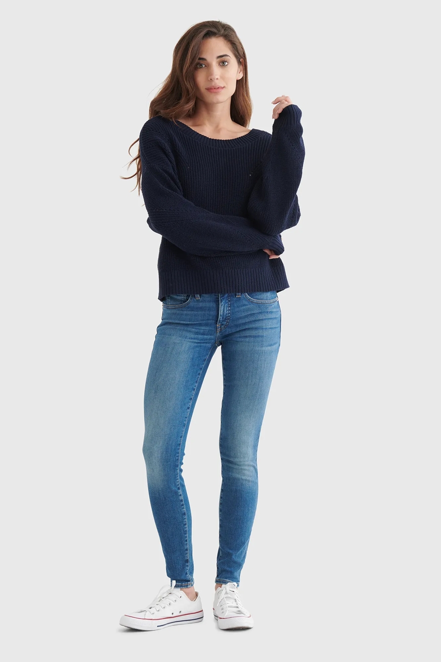 CROPPED RIB-KNIT PULLOVER REVERSIBLE SWEATER, image 2